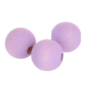 Watercolors wooden beads 12mm - 25 pieces 'lilac' 457 in stock 