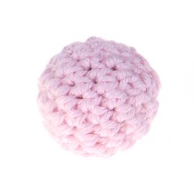 Crochet bead 25 mm 'pastel pink' 80 in stock 