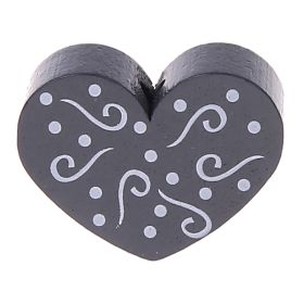 Scroll heart motif bead 'gray' 1061 in stock 