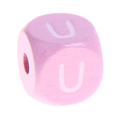 Holzbuchstaben Rosa 10 mm x 10 mm 'U' 1097 auf Lager