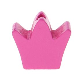 Milled crown motif bead 'pink' 177 in stock 