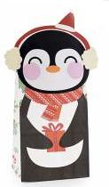 Bunte Geschenktüten Weihnachten 'Pinguin' 4 auf Lager