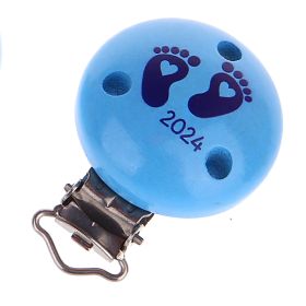 Pacifier clip baby feet 2024 'sky blue' 7 in stock 