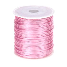 Satin ribbon Ø 1mm - 50 meter roll 'pink' 5 in stock 