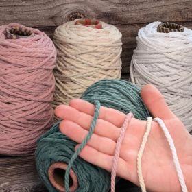 Makramee Baumwollkordel Ø 5mm • 1 Meter 'bordeaux' 200 auf Lager