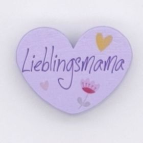 Motivperle Herz Lieblingsmama 'lilac' 99 in stock 