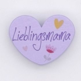 Motivperle Herz Lieblingsmama 'flieder' 81 auf Lager