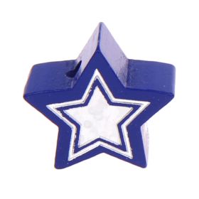 Glitter star motif bead 'dark blue' 225 in stock 