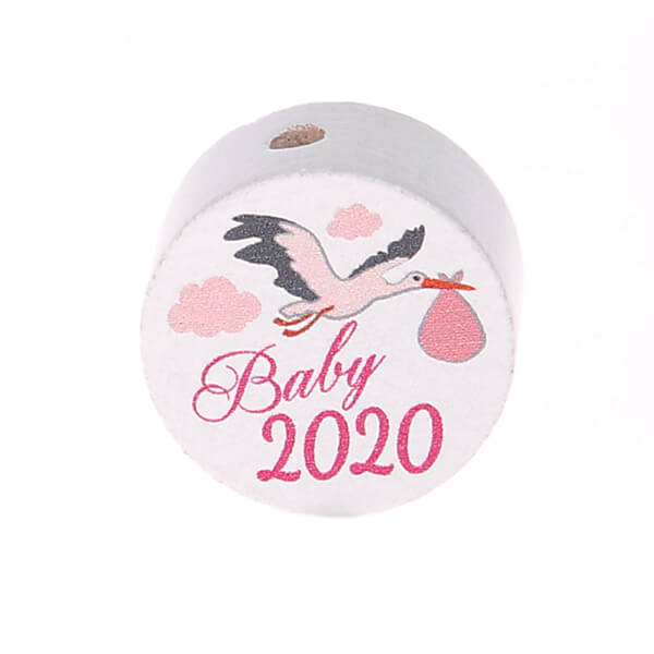 Motivperle Scheibe Baby 2020 'rosa' 89 auf Lager