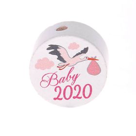 Motivperle Scheibe Baby 2020 'rosa' 88 auf Lager