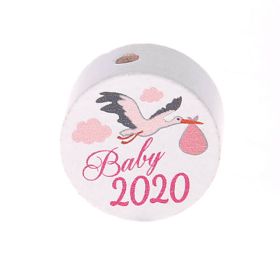 Motivperle Scheibe Baby 2020 'rosa' 0 auf Lager