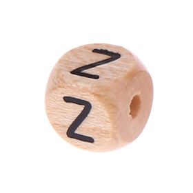 Buchstabenperlen Buchstabenwürfel Holz geprägt 10mm 'Z' 66 auf Lager