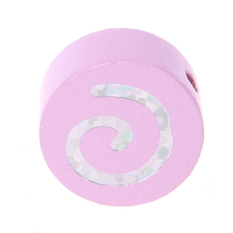 Motivperle Glitzerspirale auf Scheibe 'rosa' 1375 auf Lager