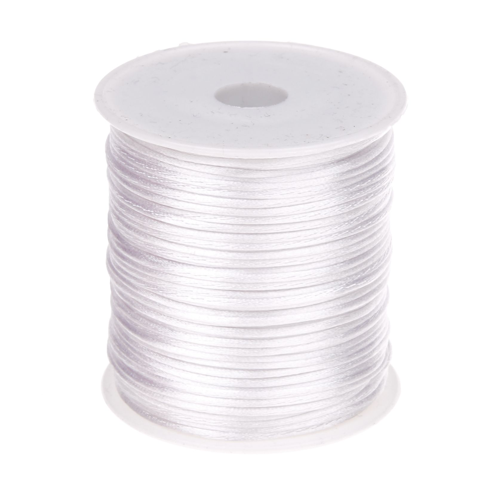 Satinband Ø 1mm • 50 Meter Rolle 'weiß' 5 auf Lager