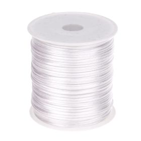 Satin ribbon Ø 1mm - 50 meter roll 'white' 0 in stock 