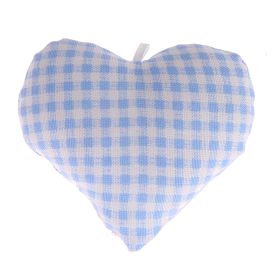 Fabric heart plaid 'baby blue' 192 in stock 