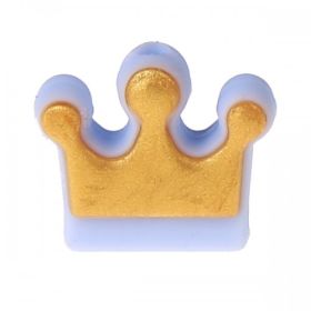 Silikonmotiv Krone Gold 'babyblau' 22 auf Lager