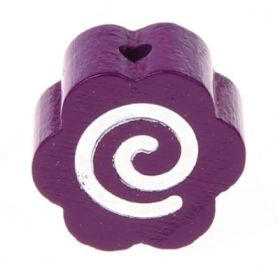 Motif bead glitter flower spiral 'purple' 437 in stock 