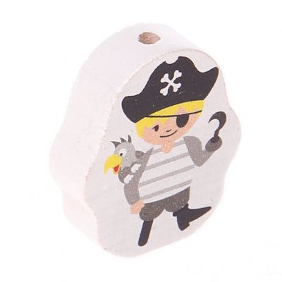 Motivperle Pirat • Piratin 'Pirat grau' 45 auf Lager
