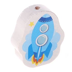 Rocket motif bead 'blue' 56 in stock 