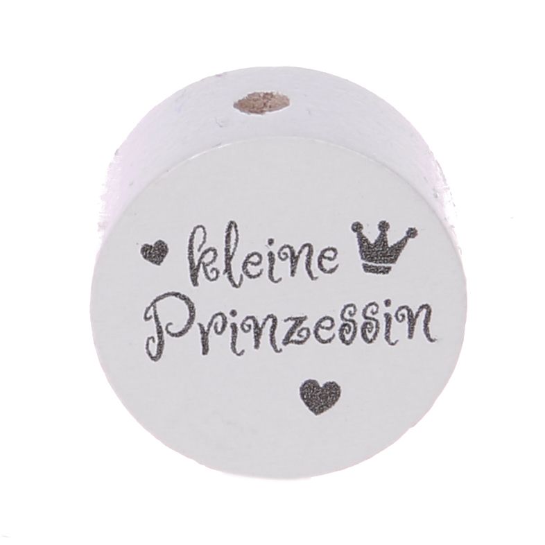 Motivperle Scheibe kleine Prinzessin 'weiß' 611 auf Lager
