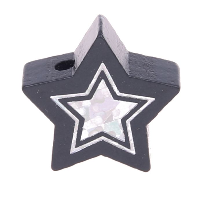 Motivperle Glitzerstern 'grau' 864 auf Lager