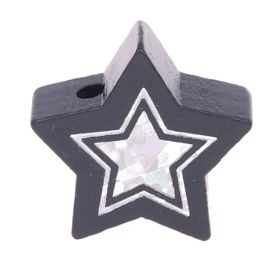 Motivperle Glitzerstern 'grau' 1500 auf Lager