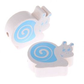 Motif bead snail 'white-light blue' 215 in stock 