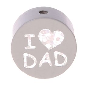 Wendemotiv-Perle I Love MOM / DAD 'hellgrau' 376 auf Lager