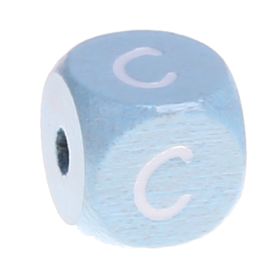 Letter beads baby blue 10x10mm 'C' 538 in stock 