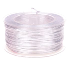 Satin ribbon Ø 1.5 mm - 1 meter 'white' 99 in stock 