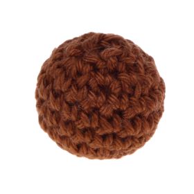 Crochet bead 25 mm 'brown' 170 in stock 