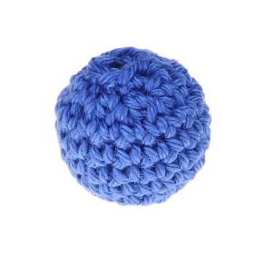 Häkelperle 25mm 'mittelblau' 77 auf Lager