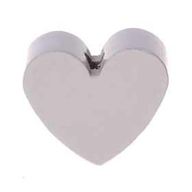 Heart motif bead (mini) 'light gray' 960 in stock 