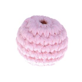 Crochet bead 20 mm 'pastel pink' 283 in stock 