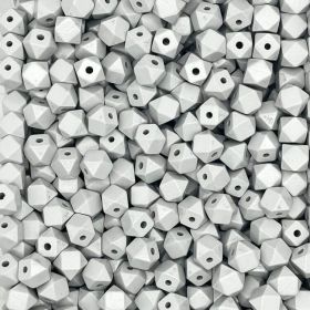 Hexagon beads 12 mm 'light gray' 2958 in stock 