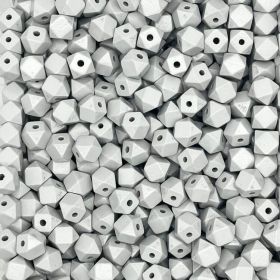 Hexagonperlen 12 mm 'hellgrau' 2709 auf Lager