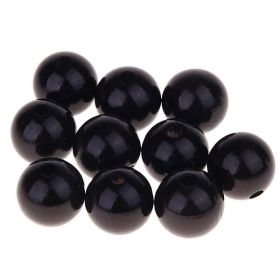 Wooden beads 15mm - 10 pieces 'black' 70 in stock 