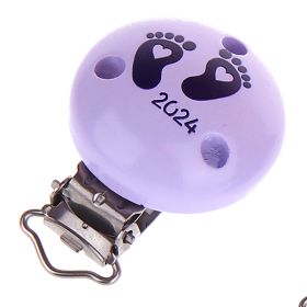 Pacifier clip baby feet 2024 'lilac-purple' 22 in stock 