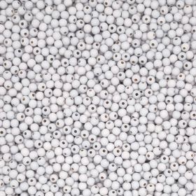 Wooden beads 6mm - 50 pieces 'white' 93 in stock 