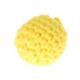 Häkelperle 25mm 'gelb' 234 auf Lager
