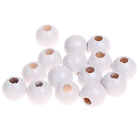 Holzperlen 8mm • 50 Stück 'weiß' 182 auf Lager
