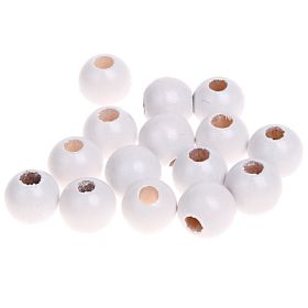 Wooden beads 8mm - 50 pieces 'white' 178 in stock 