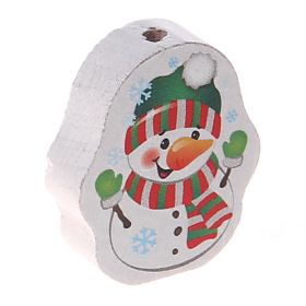 Motivperle Schneemann 'grün' 60 auf Lager