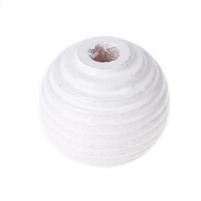 Grooved beads 14mm - 10 pieces 'white' 135 in stock 