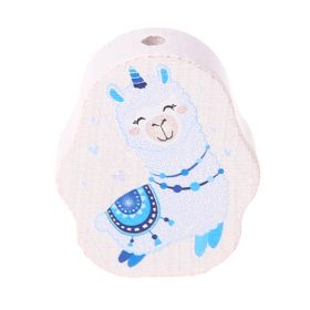 Llama motif bead 'baby blue' 71 in stock 