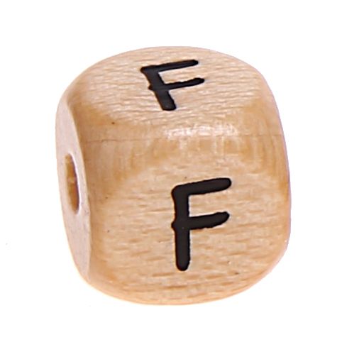 Buchstabenwürfel Holz geprägt 10 mm 'F' 906 auf Lager