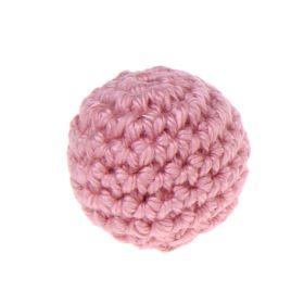 Crochet bead 25 mm 'dusky pink' 122 in stock 