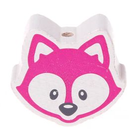 Fox motif bead 'dark pink' 1297 in stock 