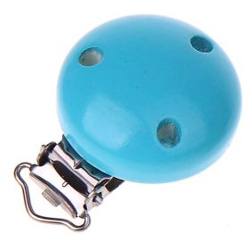 Wooden clip / pacifier clip Ø35mm 'light turquoise' 360 in stock 